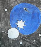 Moon Fever - bas relief Plaster